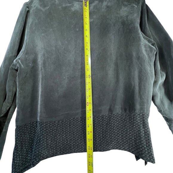 Vtg Wild Rose Midi Maxi Skirt Set 2 piece Womens 14 Gray Boho Rayon Textured USA - Picture 14 of 16